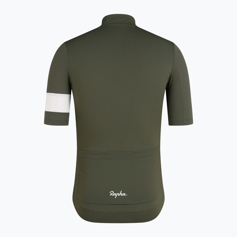 Men's cycling shirt Rapha Core Lightweight Jersey dark green/white 6