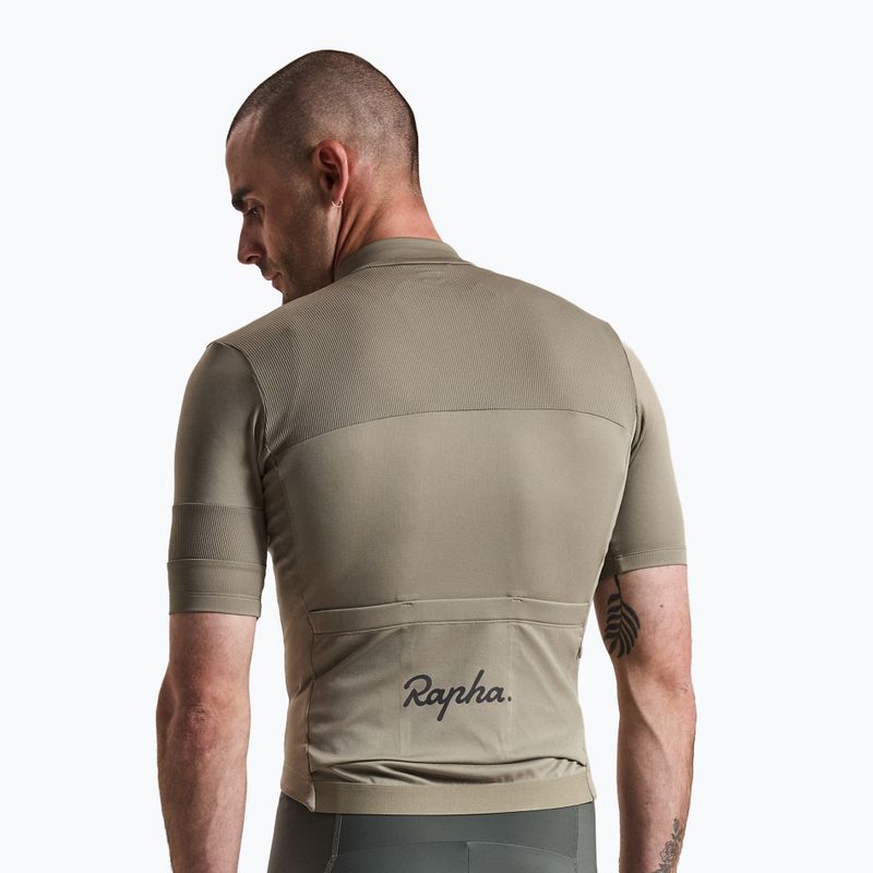 Men's cycling shirt Rapha Brevet Element Jersey khaki/black 2