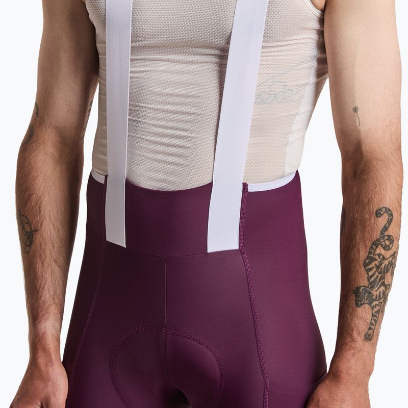 Men's cycling shorts Rapha Brevet Element Cargo Bib Shorts plum/white 3