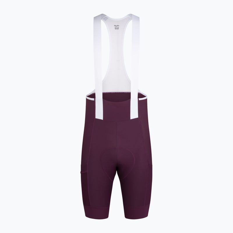 Men's cycling shorts Rapha Brevet Element Cargo Bib Shorts plum/white 5