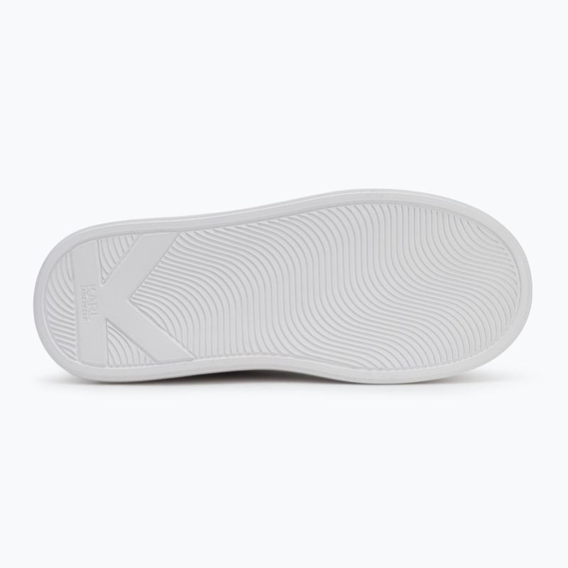KARL LAGERFELD women's shoes Anakapri Signia white leather w/silver 4