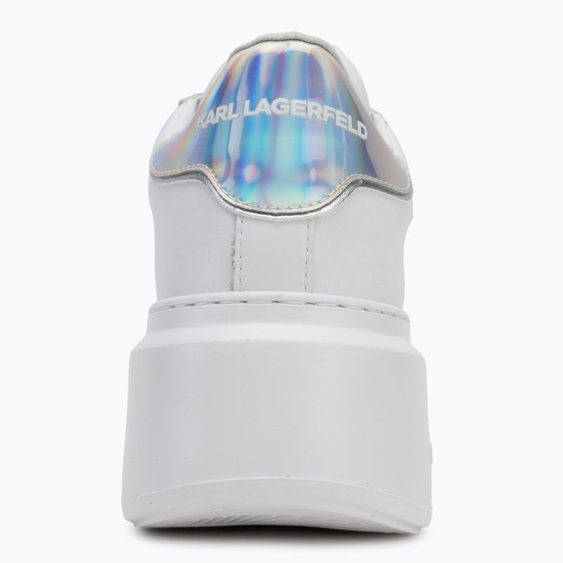 KARL LAGERFELD women's shoes Anakapri Signia white leather w/silver 6
