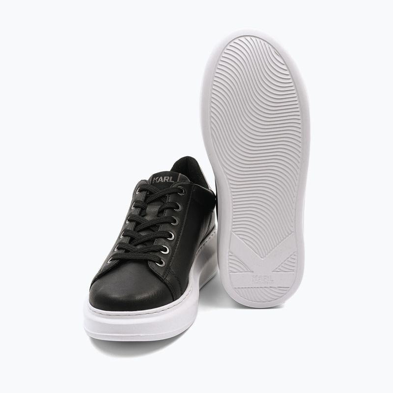 KARL LAGERFELD women's shoes Kapri Maison black leather w/silver 10