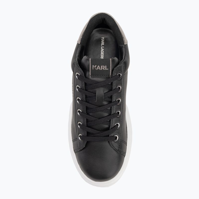 KARL LAGERFELD women's shoes Kapri Maison black leather w/silver 5