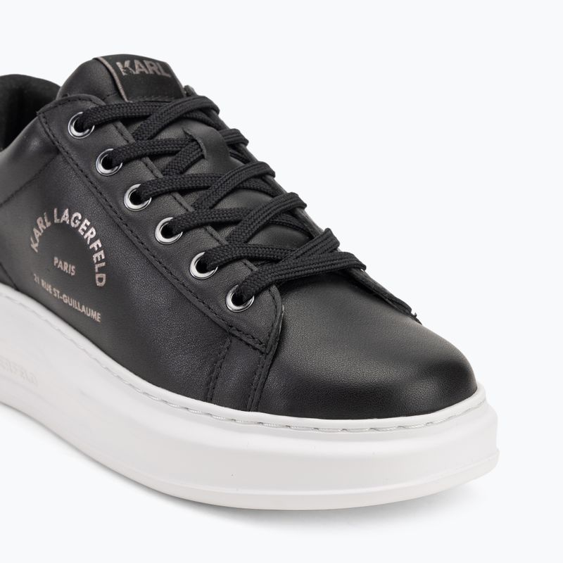 KARL LAGERFELD women's shoes Kapri Maison black leather w/silver 7