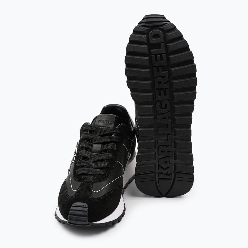 KARL LAGERFELD women's shoes Kairo Kl Sidetrim black leather/textille 5