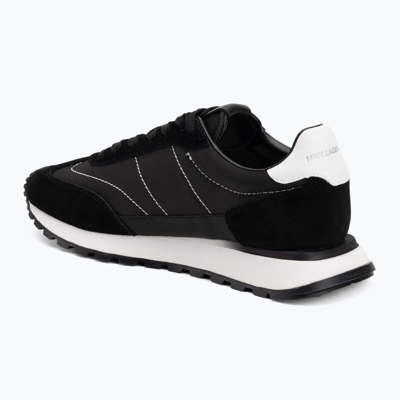 KARL LAGERFELD women's shoes Kairo Kl Sidetrim black leather/textille 3