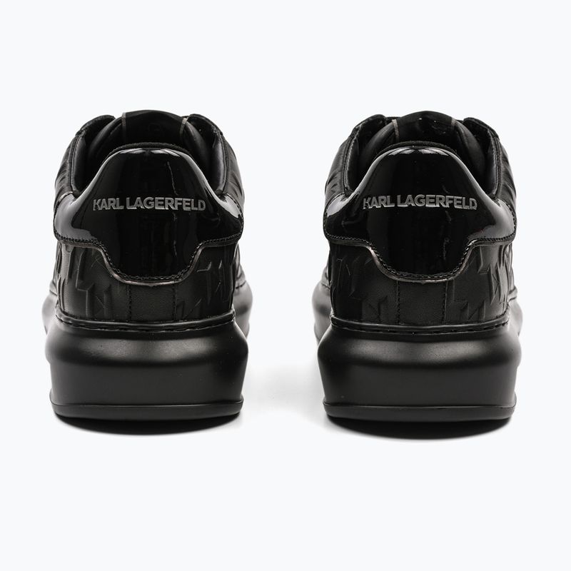 KARL LAGERFELD men's Kapri Monogram Emboss black leather/mono shoes 2