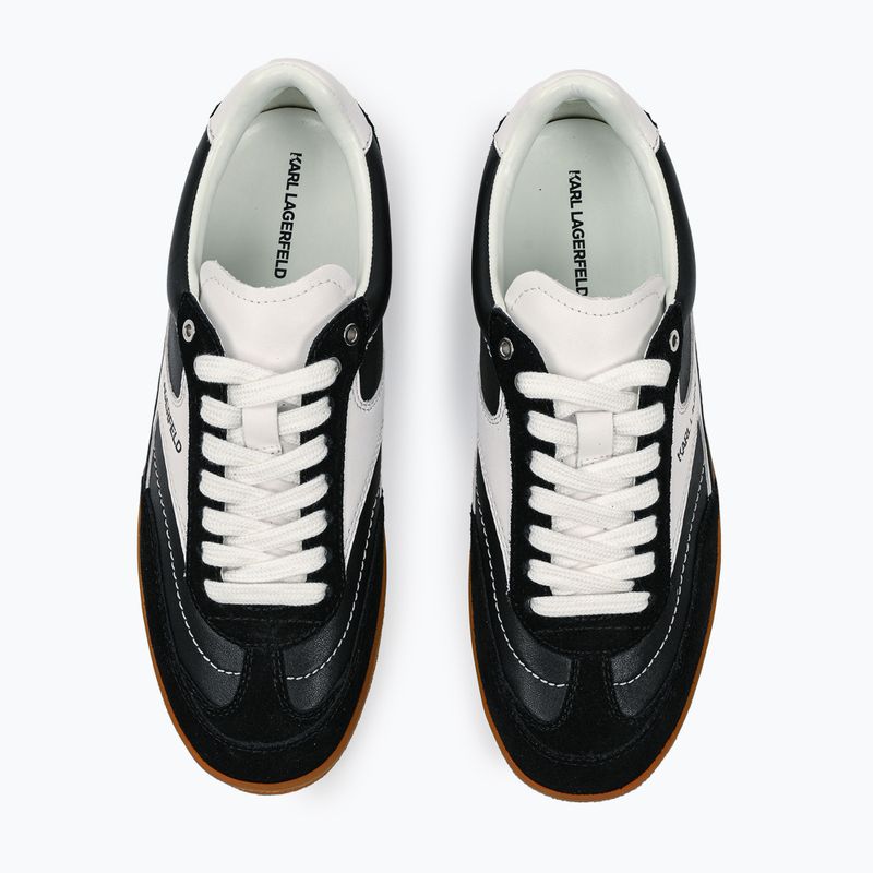 KARL LAGERFELD women's shoes Kandidate black leather/suede/white 5