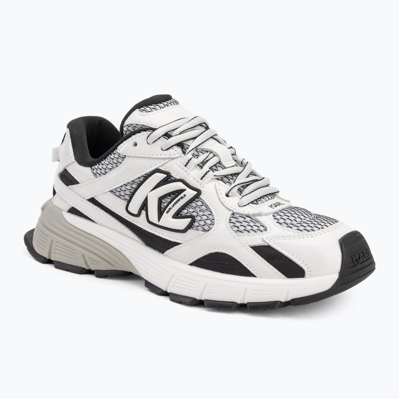 KARL LAGERFELD women's shoes Orion Sidetrim black leather/textile w/white