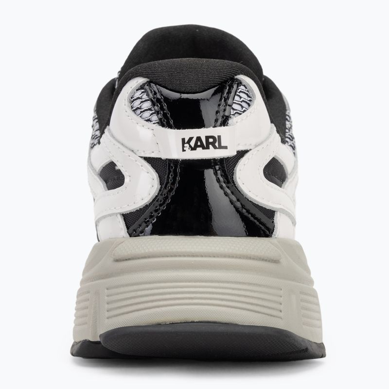 KARL LAGERFELD women's shoes Orion Sidetrim black leather/textile w/white 6