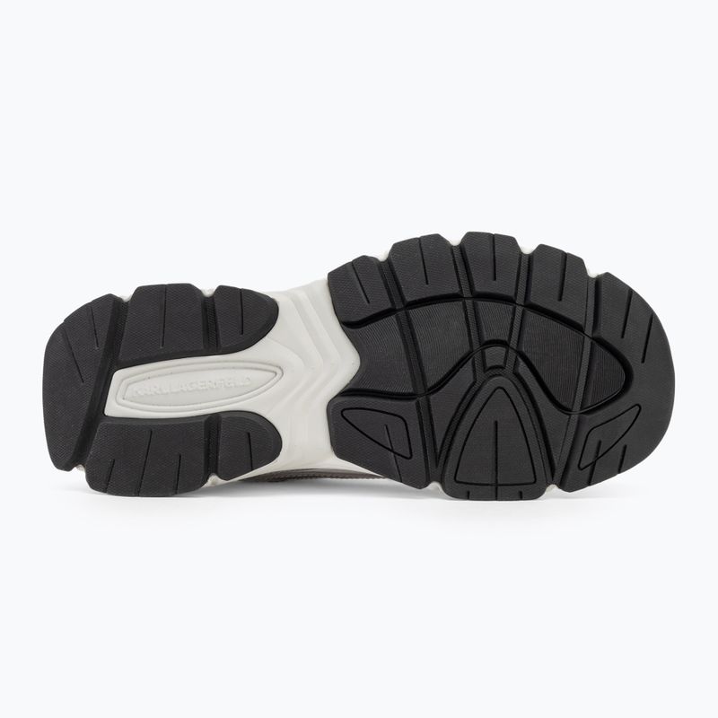 KARL LAGERFELD women's shoes Orion Sidetrim white leather/textile w/silver 4