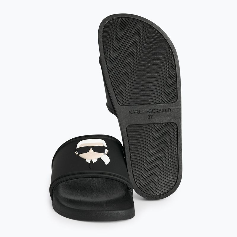 KARL LAGERFELD women's flip-flops Kondo 2.0 NFT black rubber 5