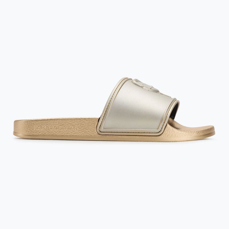 KARL LAGERFELD women's flip-flops Kondo 2.0 NFT Relief gold rubber 2