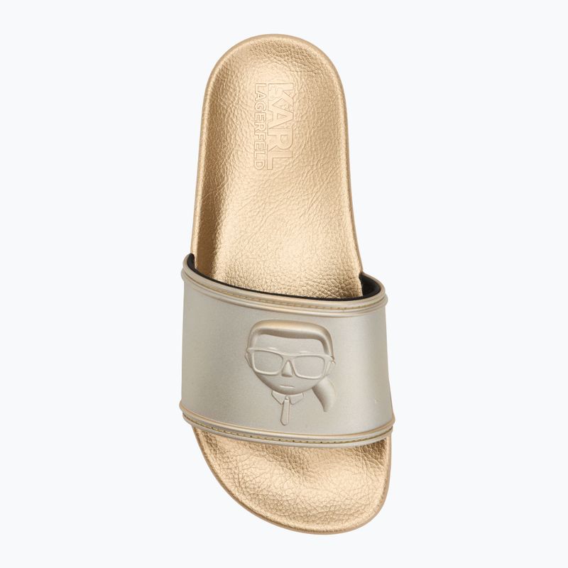 KARL LAGERFELD women's flip-flops Kondo 2.0 NFT Relief gold rubber 5