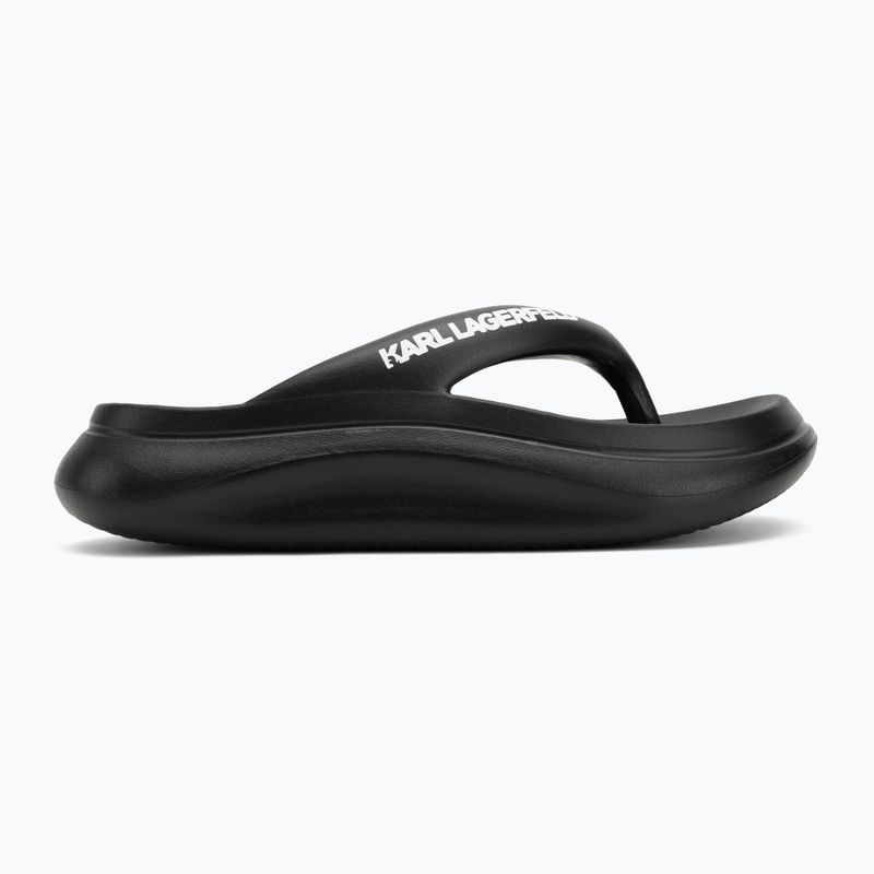 Women's KARL LAGERFELD Skoona II Hotel Thong black rubber flip flops 2