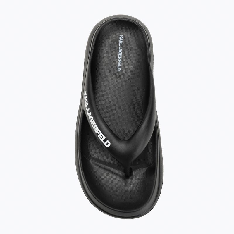 Women's KARL LAGERFELD Skoona II Hotel Thong black rubber flip flops 5