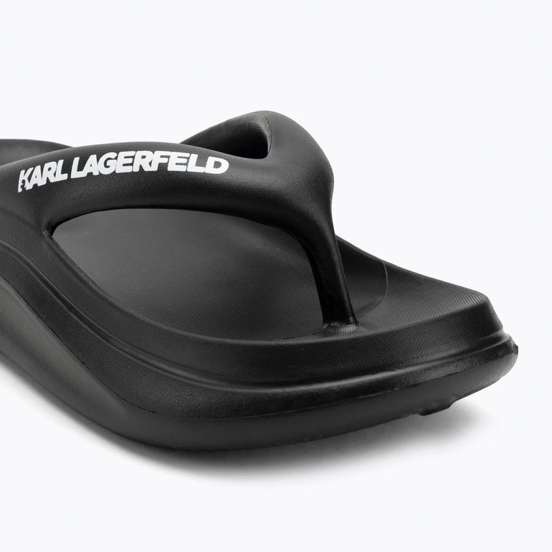 Women's KARL LAGERFELD Skoona II Hotel Thong black rubber flip flops 7