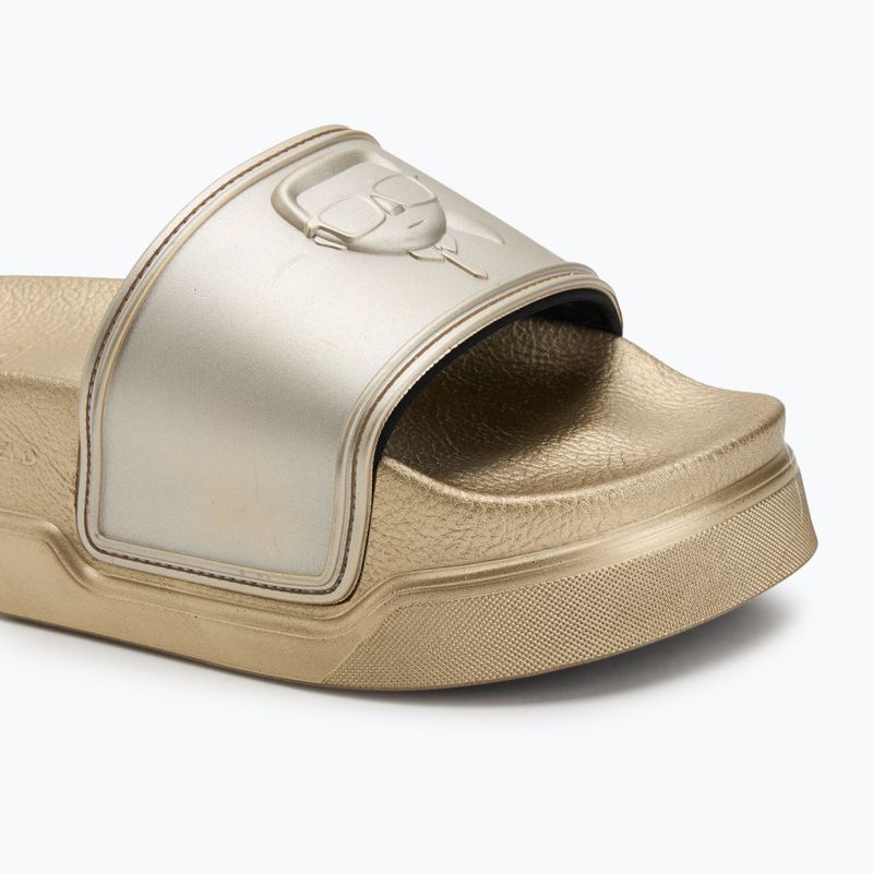 KARL LAGERFELD women's flip-flops Condominium Nft Relief gold rubber 7