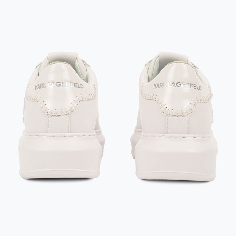 KARL LAGERFELD women's Kapri Cornelly Signia Stitch white leather/mono shoes 2