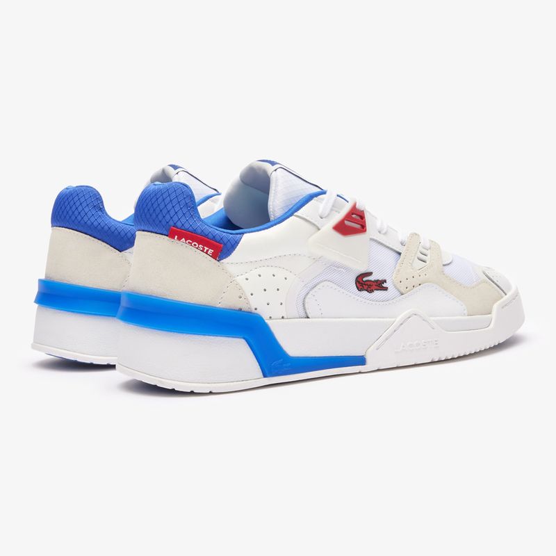 Lacoste men's shoes 47SMA0095 white / red / blue 3