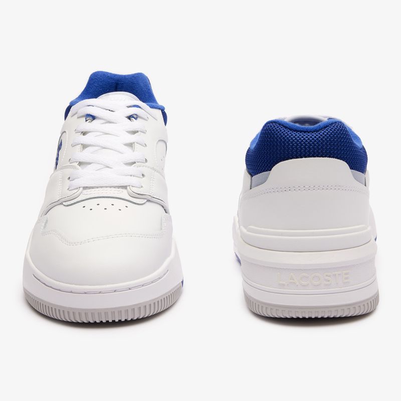 Lacoste men's shoes 47SMA0061 white / blue 11