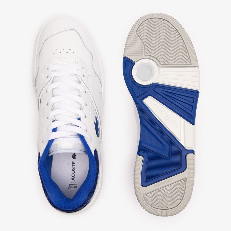 Lacoste men's shoes 47SMA0061 white / blue 12