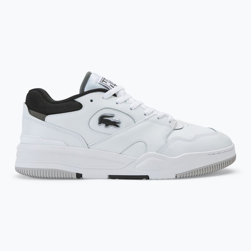 Men's Lacoste Lineshot Contrasted Collar Leather white/black shoes 2