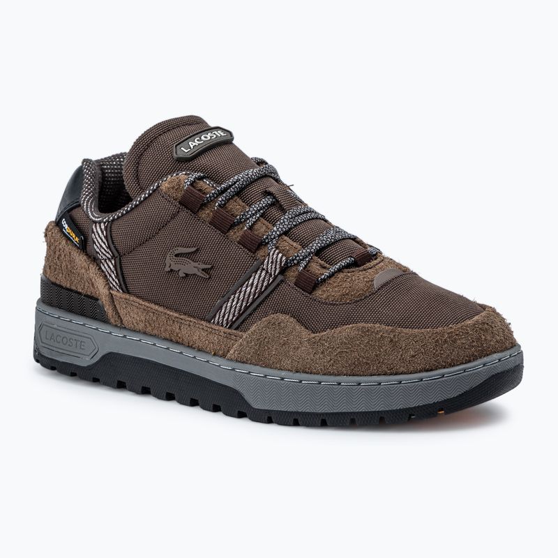 Lacoste men's T-Clip Winter outdoor brown/dark grey shoes