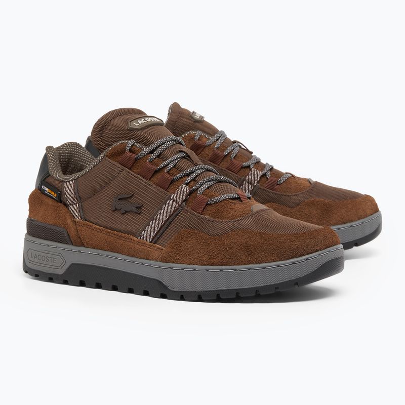 Lacoste men's T-Clip Winter outdoor brown/dark grey shoes 9