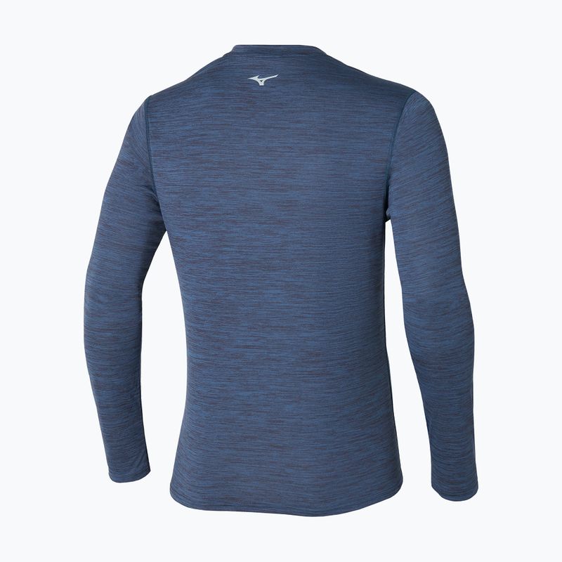 Men's Mizuno Impulse Core Half Zip estate blue running longsleeve 2