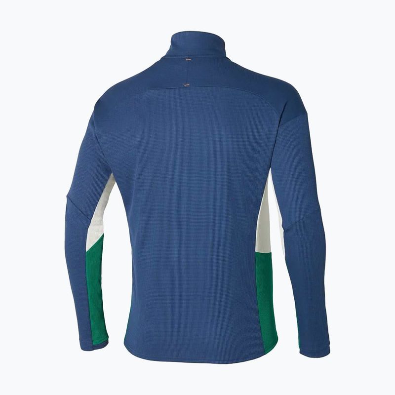 Men's Mizuno Hybrid estate blue running longsleeve 2