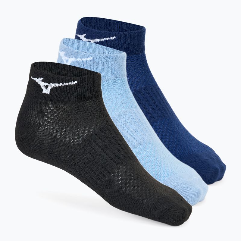 Mizuno Training Mid socks 3 pairs black/estate blue/glacier lake