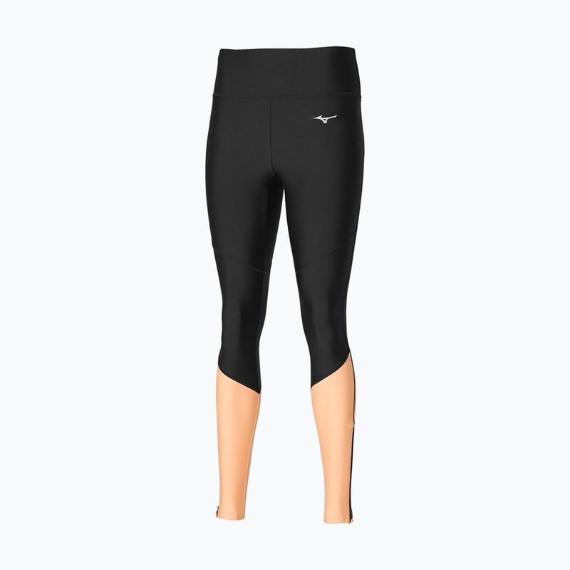 Women's running leggings Mizuno Impulse Core Long black/ apricot ice