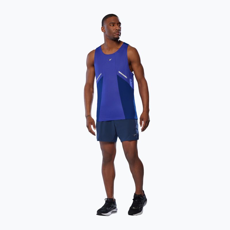Men's running top Mizuno DryAeroFlow Tank reflexblue 2