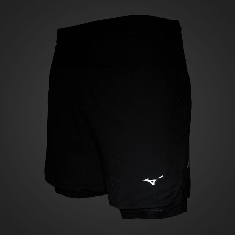 Men's Mizuno Trail ER 2IN1 running shorts black 6