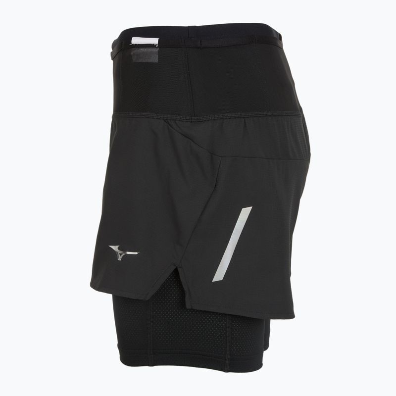 Women's running shorts Mizuno Trail ER 2IN1 black 3