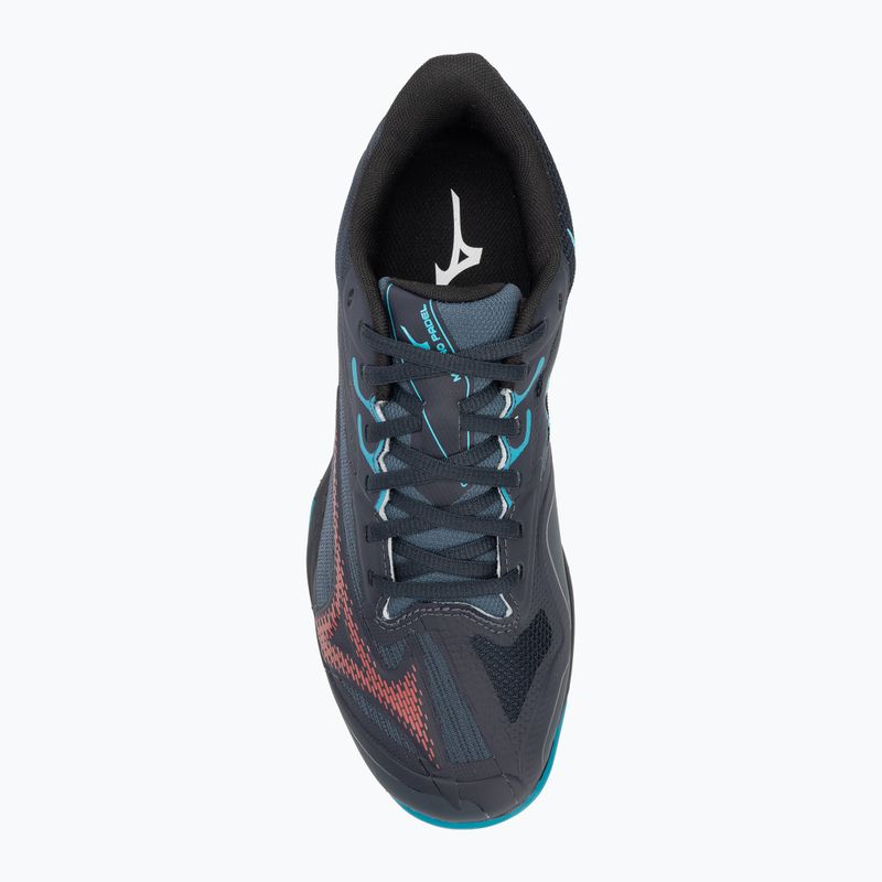 Men's padel shoes Mizuno Wave Exceed Light 2 Padel salute/ hibiscus/ enamel blue 5