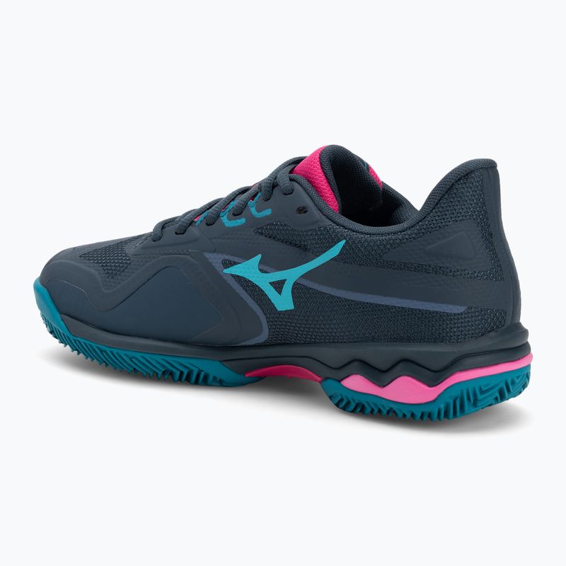 Women's padel shoes Mizuno Wave Exceed Light 2 Padel midnight navy/ fuchsia purple/ enamel blue 3