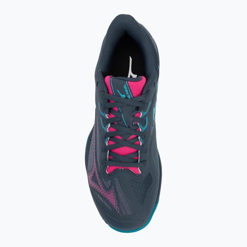 Women's padel shoes Mizuno Wave Exceed Light 2 Padel midnight navy/ fuchsia purple/ enamel blue 5
