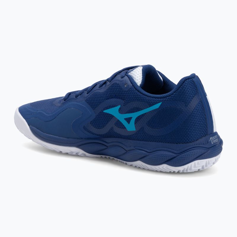Men's tennis shoes Mizuno Wave Enforce Court CC bellwether blue/ white/ fjord blue 3