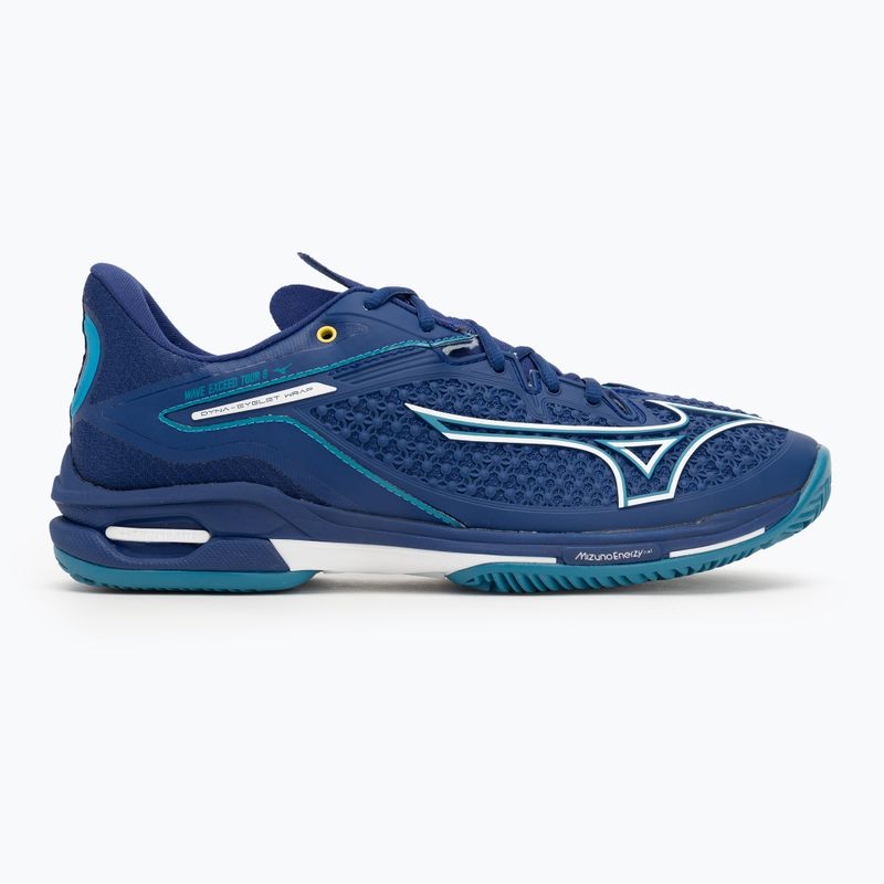 Men's tennis shoes Mizuno Wave Exceed Tour 6 CC bellwether blue/ white/ fjord blue 2