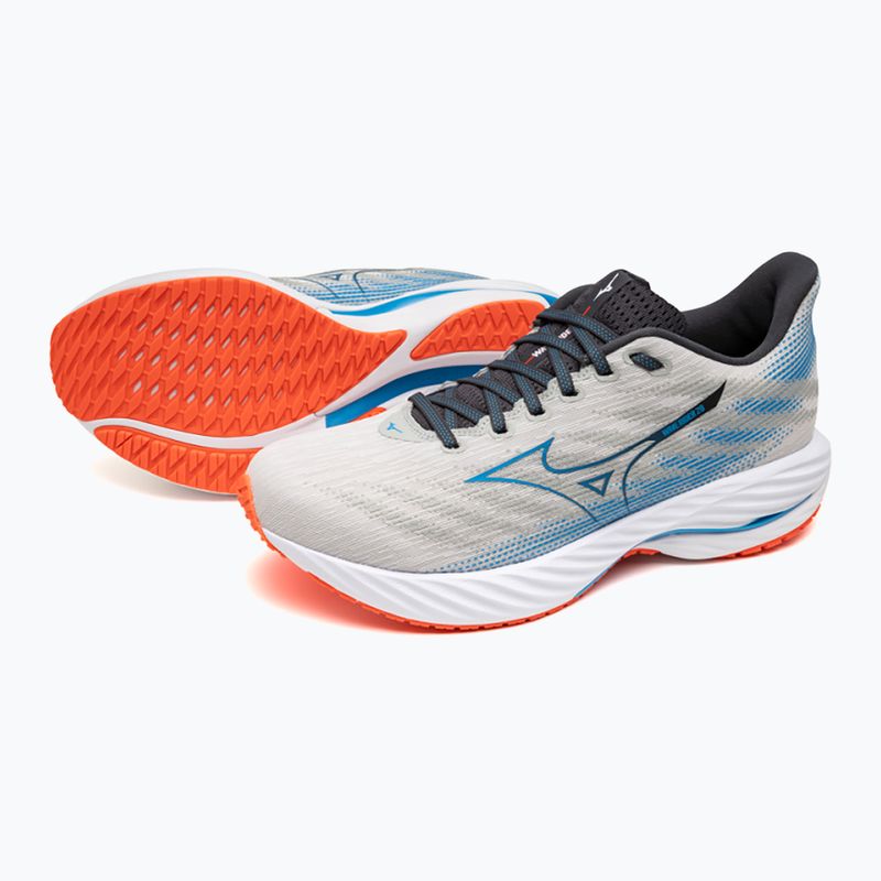 Men's running shoes Mizuno Wave Rider 28 nimbus cloud/blue pace/igniotion red 9