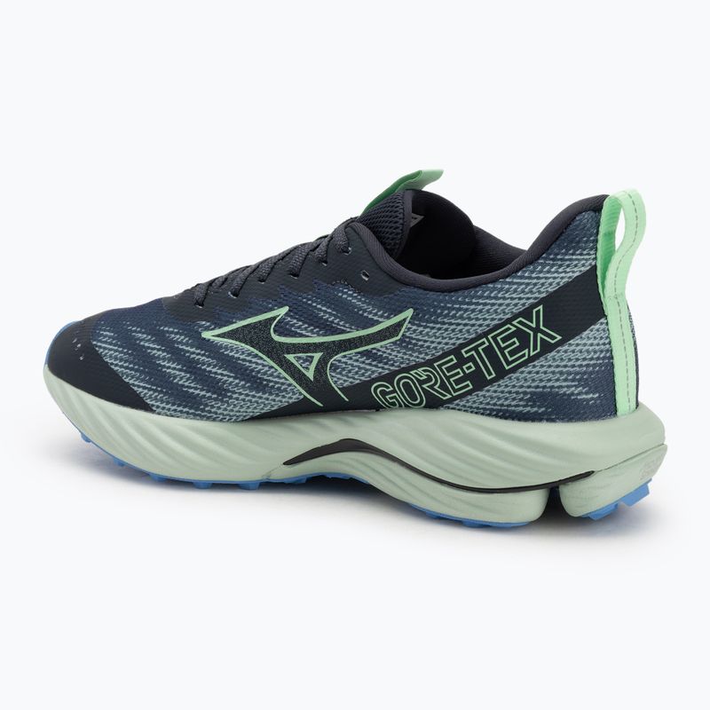 Men's running shoes Mizuno Wave Rider GTX 2 vintage indigo / neo mint / front blue 3