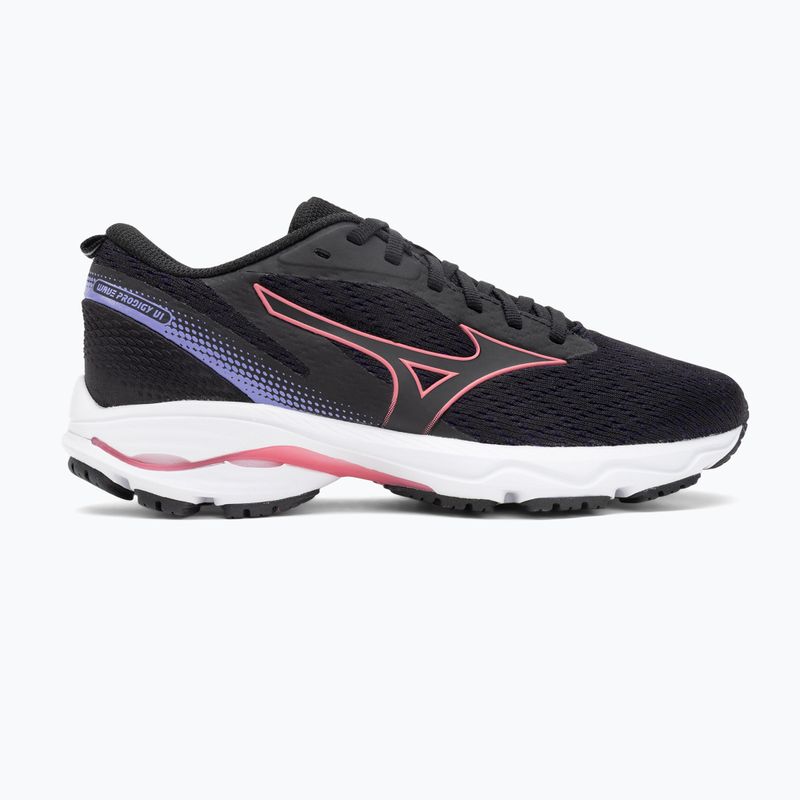 Women's running shoes Mizuno Prodigy 6 black/camellia rose/paisley purple 2