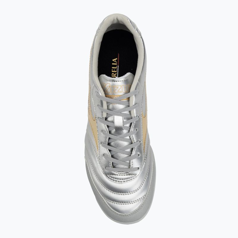 Men's football boots Mizuno Morelia Sala Pro TF galaxy silver/gold/gold 5