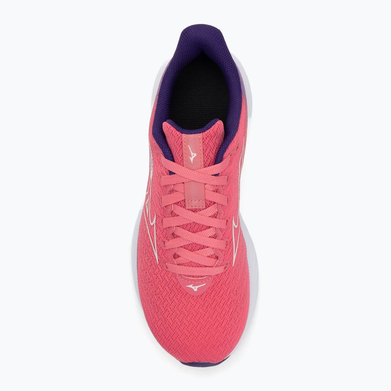 Children's running shoes Mizuno Enerzy Rider Jr camelliarose/ snowwhite/violiet 5