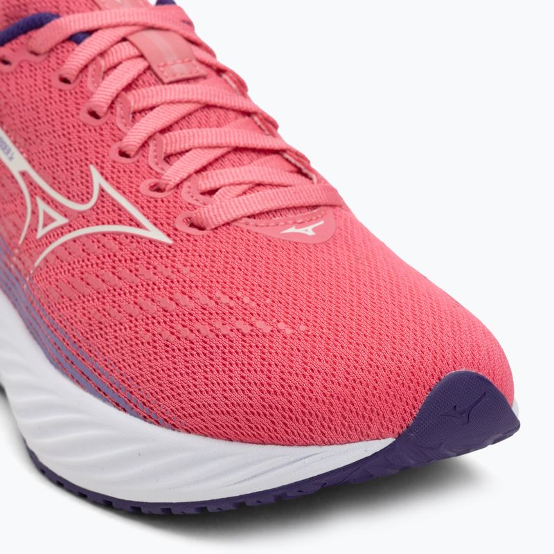 Children's running shoes Mizuno Enerzy Rider Jr camelliarose/ snowwhite/violiet 7