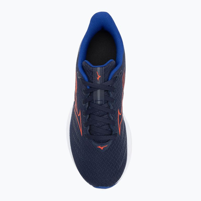 Children's running shoes Mizuno Enerzy Rider Jr peacoat/ignitionred/ reflective blue 5