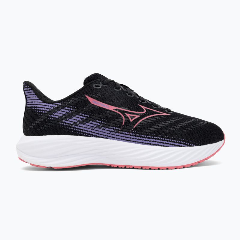 Children's running shoes Mizuno Enerzy Rider Jr black/camelliarose/ paisleypurple 2